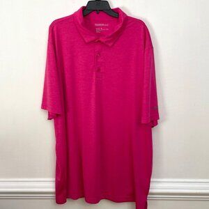 Reebok Golf Polo Shirt Men's 3XLT Hot Pink Athletic Athleisure Big & Tall